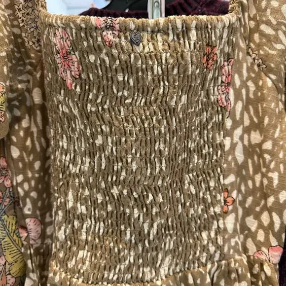 Z&L Europe Smock Dress Size Large Cottage Fall Desert Boho Floral Cotton NWT - Picture 7 of 9